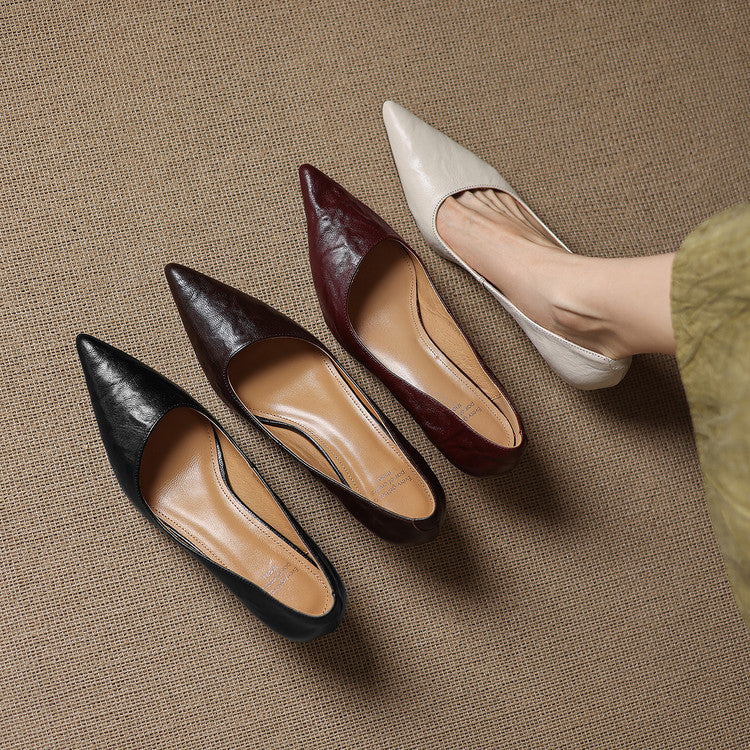 Michèle™ | Elegant Low Heel Court Shoes