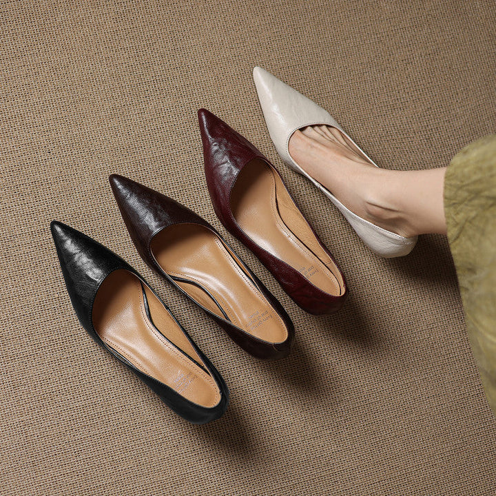 Michèle™ | Elegant Low Heel Court Shoes