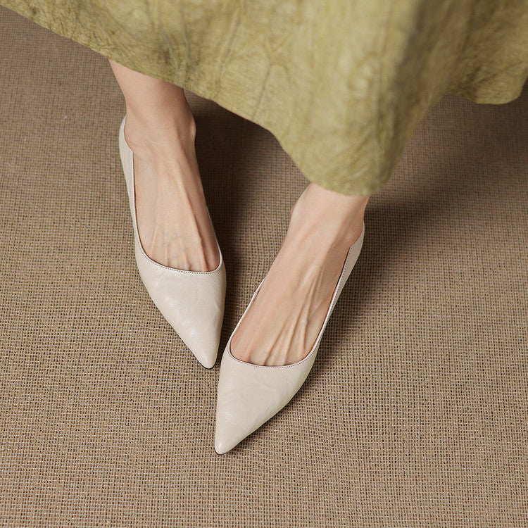 Michèle™ | Elegant Low Heel Court Shoes