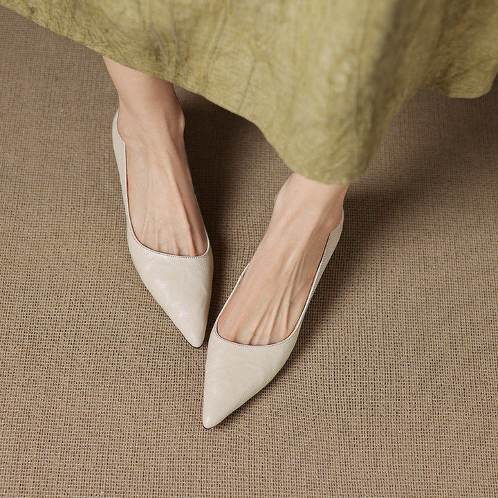 Michèle™ | Elegant Low Heel Court Shoes