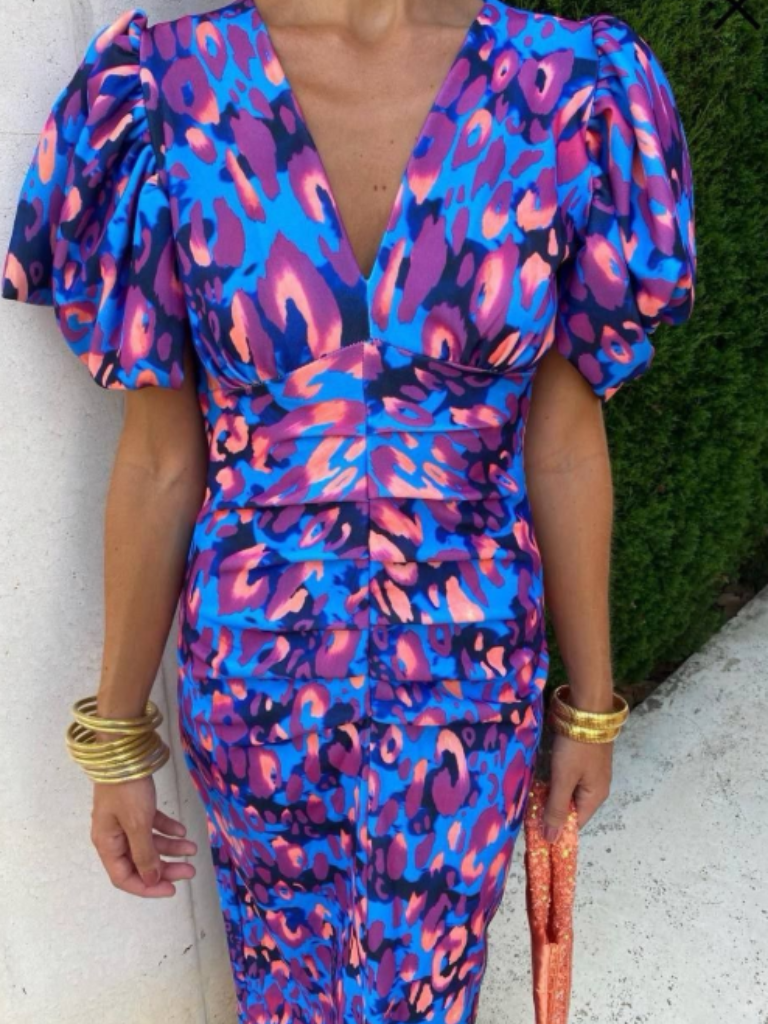 Vivian & Claire™ | Vivid Pleated Midi Dress