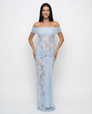 Elena Moretti | Lace Evening Maxi Dress For Women