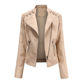 Marguerite™ | Women's Asymmetrical Grommet Moto Quilted Jacket