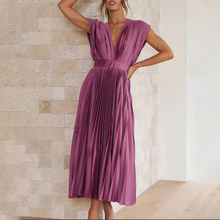 Vivian & Claire™ | Timeless Pleated Midi Dress