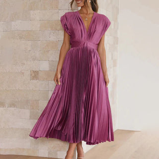 Vivian & Claire™ | Timeless Pleated Midi Dress