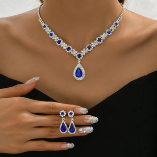 Marisa White Gold Sapphire Set