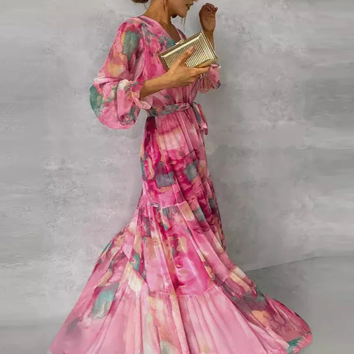 Sophie™ | Elegant Floral Pattern Dress