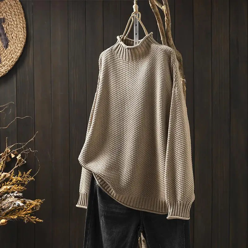 V|C - Relaxed Mock Neck Knit Sweater Ruthie