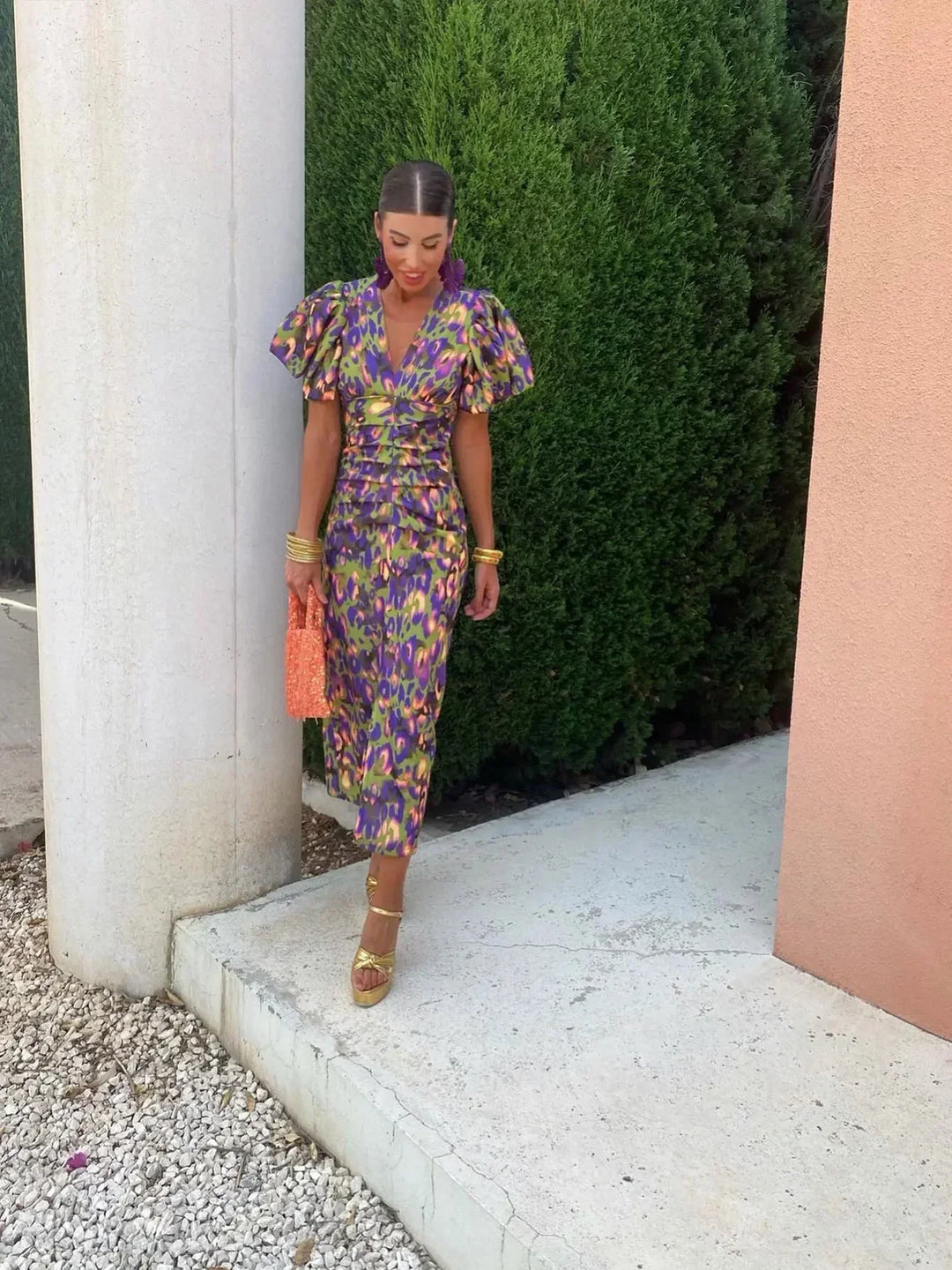 Vivian & Claire™ | Dress with Puff Sleeves