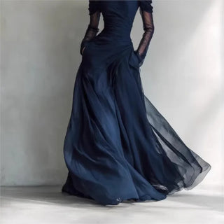 Eleonora | Off-Shoulder Mesh-Inset Maxi Dress