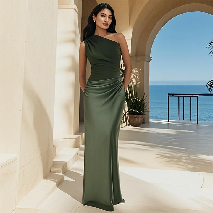 Vivian & Claire™ | Maxi Dress with a Guilt in Satin
