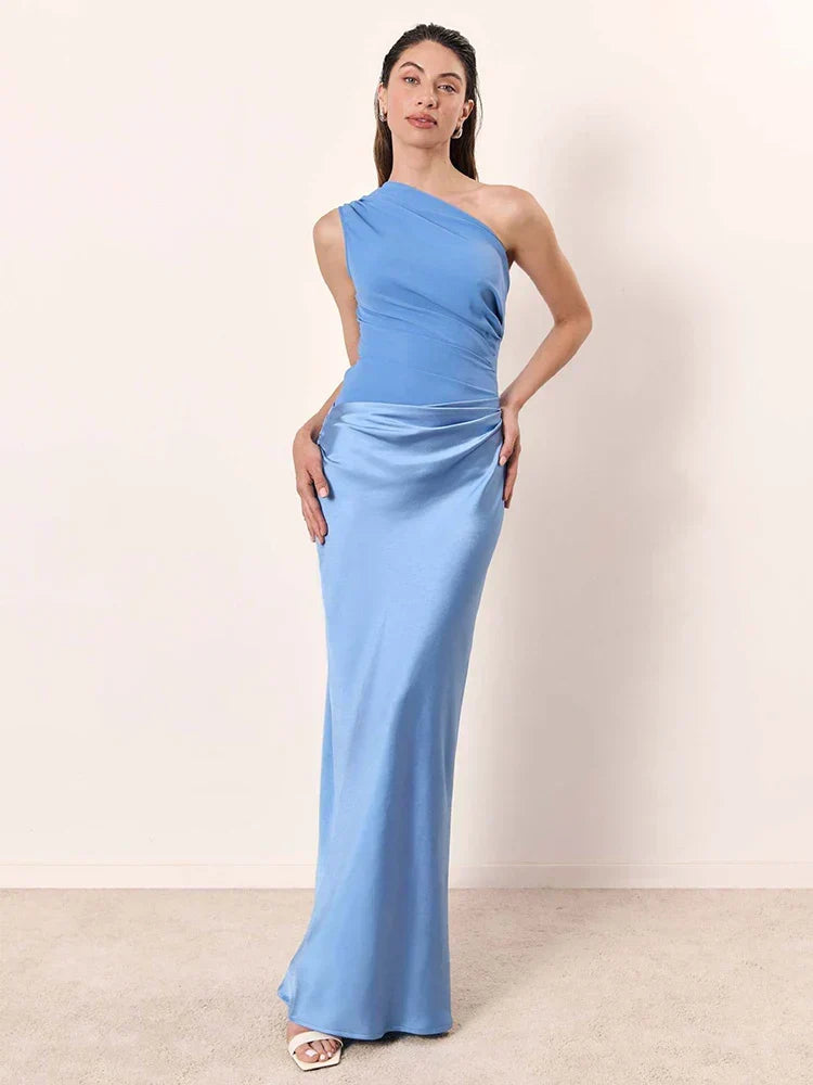 Vivian & Claire™ | Maxi Dress with a Guilt in Satin