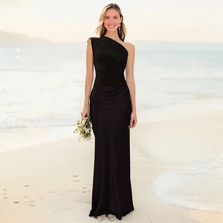 Vivian & Claire™ | Maxi Dress with a Guilt in Satin