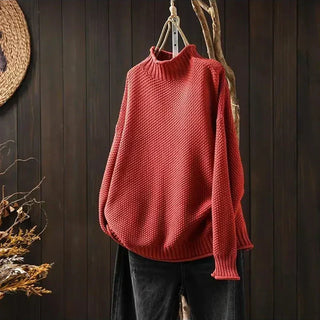 V|C - Relaxed Mock Neck Knit Sweater Ruthie
