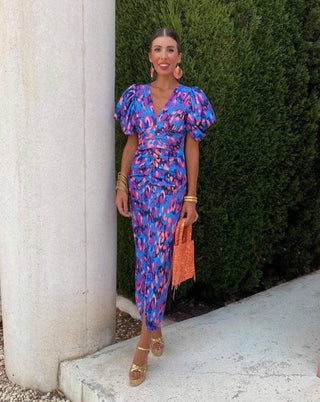 Vivian & Claire™ | Dress with Puff Sleeves