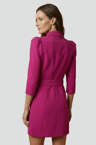 Women’s Blazer Dress with Notched Lapels and Button Front