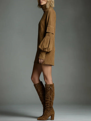 Marlowe | Vintage Suede Mini Dress
