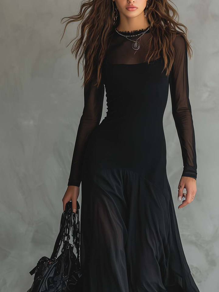 Noemi | Flared Tulle Maxi Dress