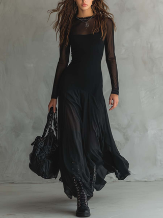 Noemi | Flared Tulle Maxi Dress
