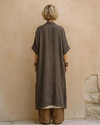 Giulia™ | Nomadic Bohemian 3-Piece Set in Dark Grey and Brown with Tribal Pattern