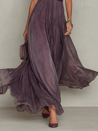 Zoe | Purple Chiffon Maxi Dress