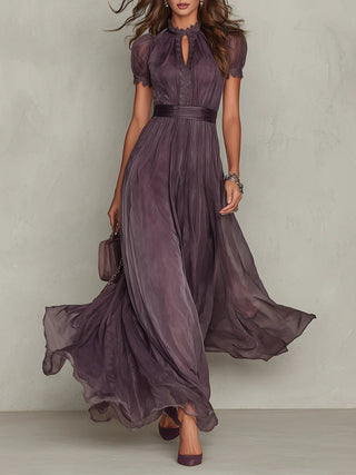 Zoe | Purple Chiffon Maxi Dress