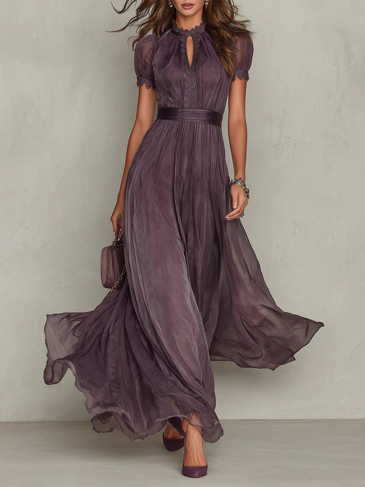 Zoe | Purple Chiffon Maxi Dress