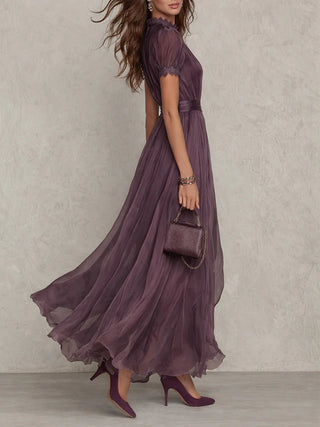 Zoe | Purple Chiffon Maxi Dress
