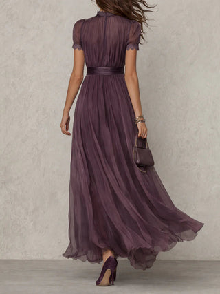 Zoe | Purple Chiffon Maxi Dress