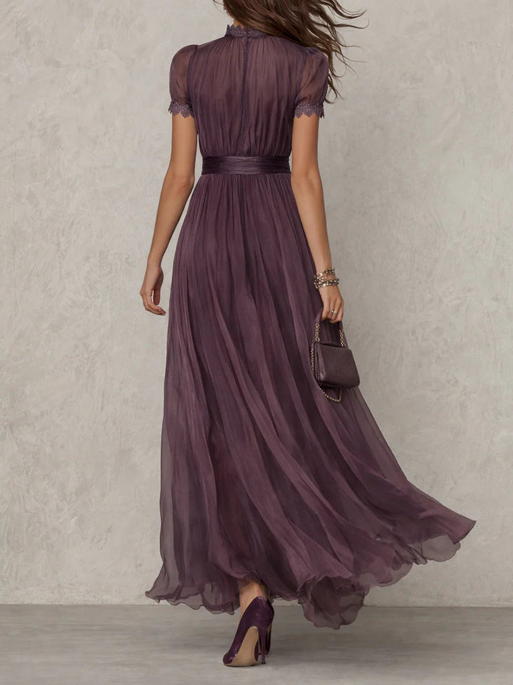 Zoe | Purple Chiffon Maxi Dress