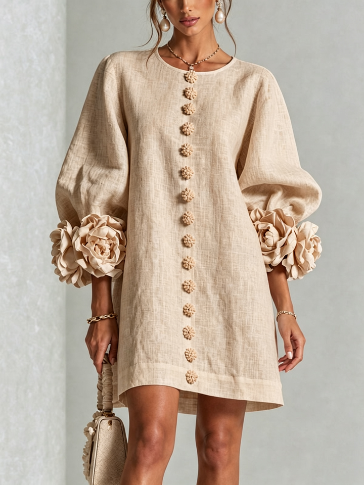 Ambra | Linen-Blend Mini Dress