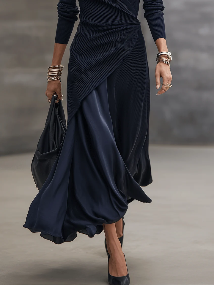 Olimpia | Asymmetric V-Neck Maxi Dress