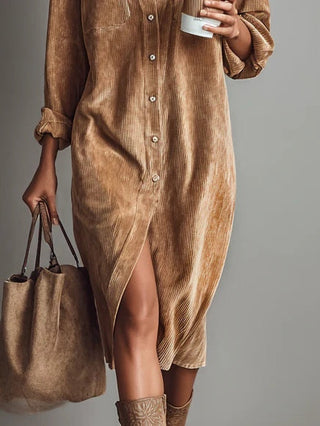 Elise | Soft Corduroy Dress