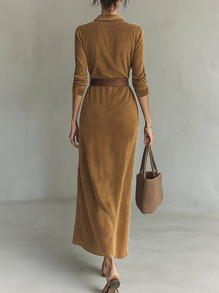 Aurelia | Suede Dress with Belt