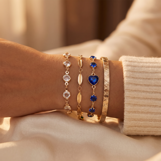 Aveline Sapphire Bracelet Set