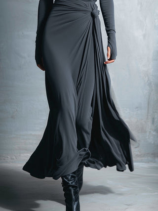 Nadia | Side-Knot Maxi Dress