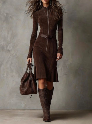 Ruth | Vintage Belted Midi Dress