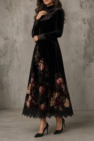 Lucienne | Romantic Velvet Dress