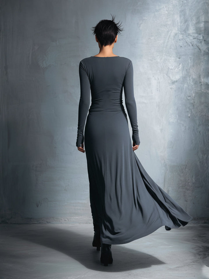 Nadia | Side-Knot Maxi Dress