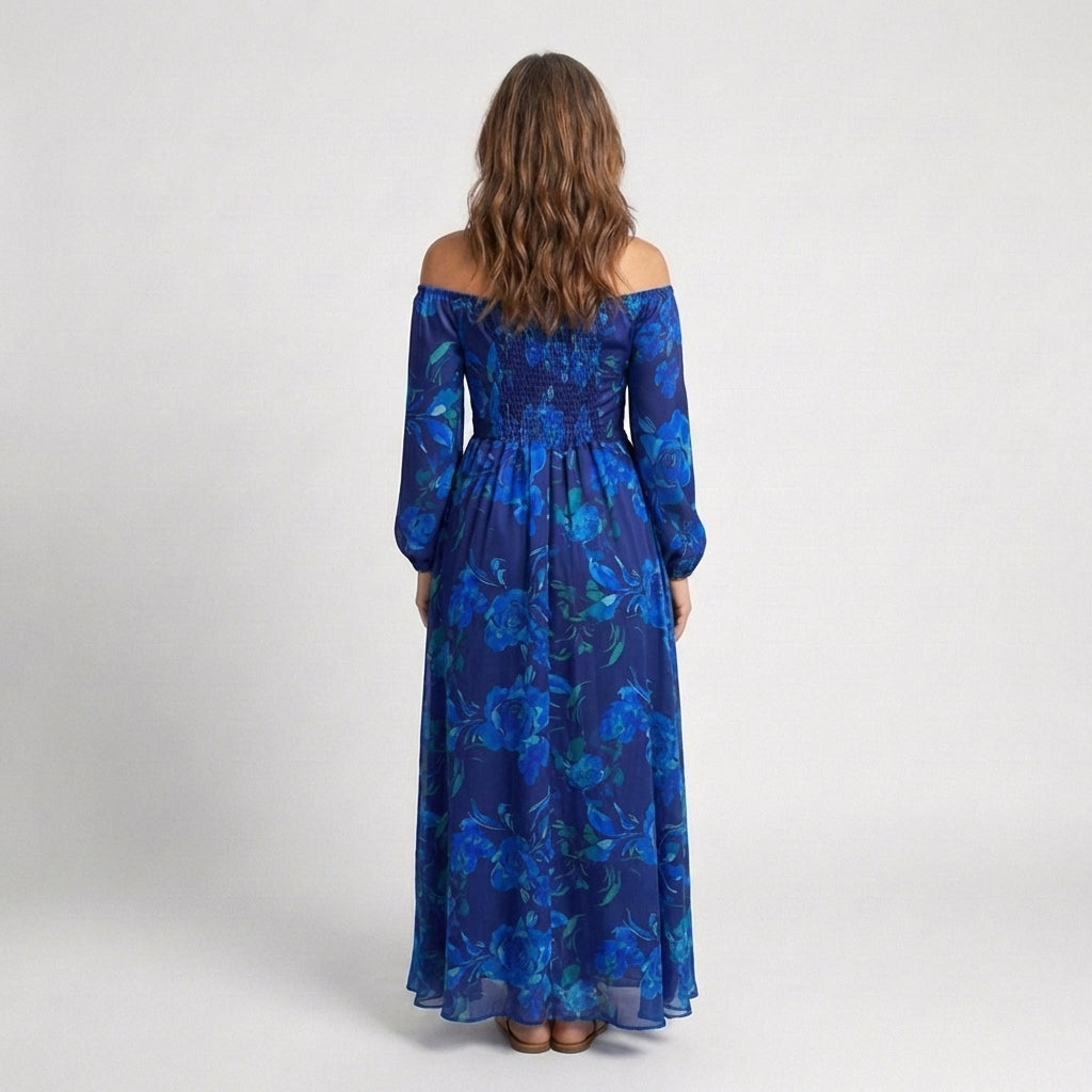 Vivian & Claire™ | Off Shoulder Floral Maxi Dress