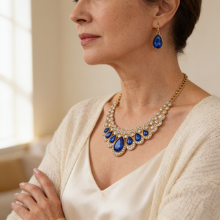 Maevina Gold Sapphire Set