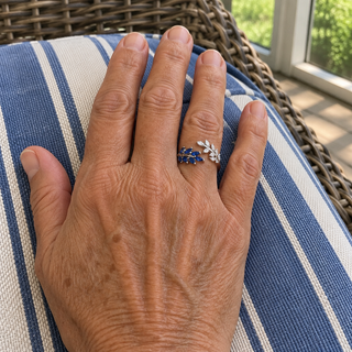 Vivara Sapphire Leaf Ring