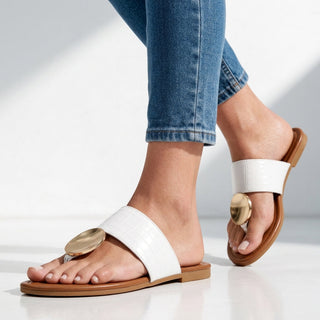 Ottilie Medallion Slide Sandals