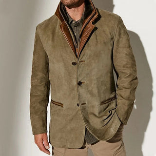 Arthur™ | Vintage Suede-Look Layered Blazer Jacket