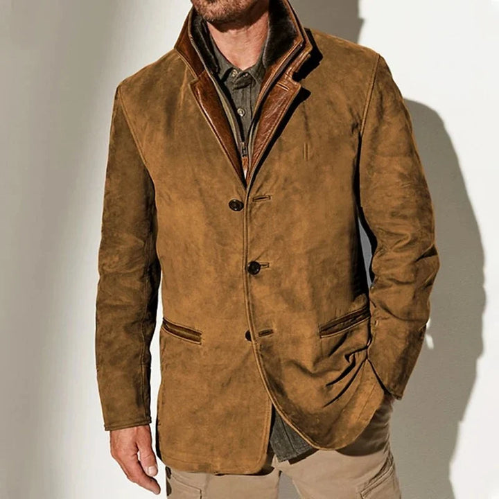 Arthur™ | Vintage Suede-Look Layered Blazer Jacket