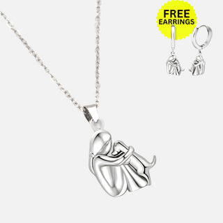 Hug Pendant Necklace with Bonus Earrings – Limited Time Offer