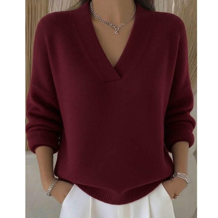 Cozy V-Neck Sweater for Casual Wear