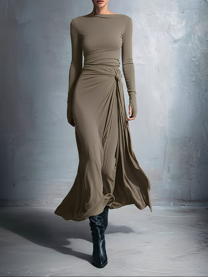 Nadia | Side-Knot Maxi Dress