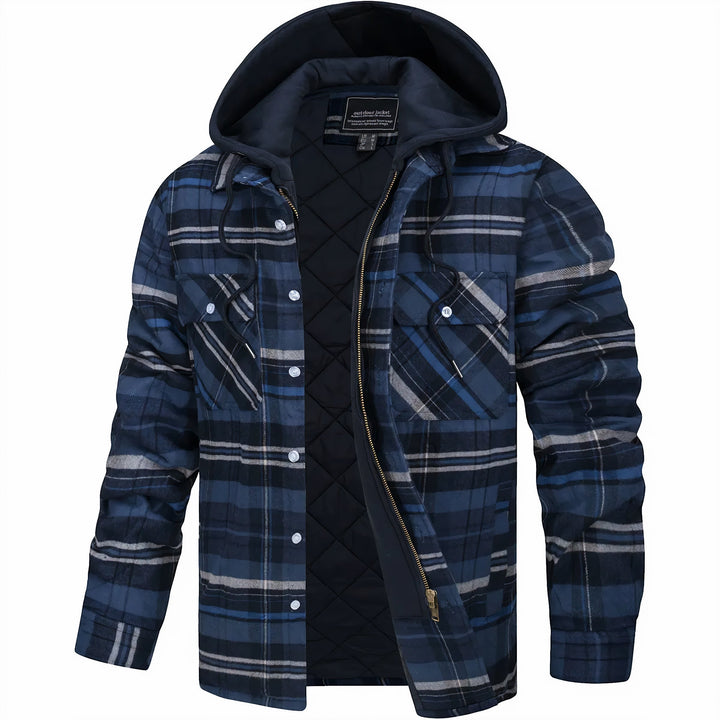 James™ | Classic Warm Checked Jacket with Zipper