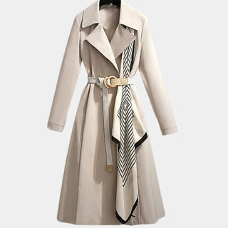 Evelyn | Women's Belted Classic Midi Trench Coat